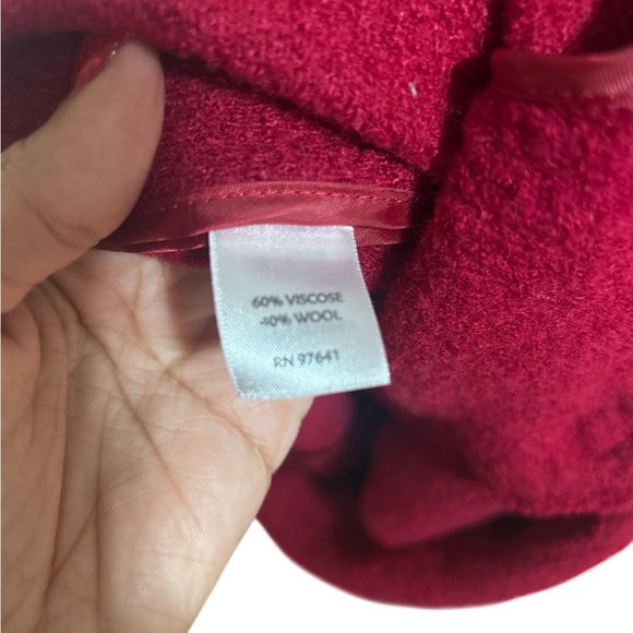 J.Jill Wool Blend Red Cardigan Blazer Petite Medium PM Knit Jacket Button Up - Picture 8 of 9